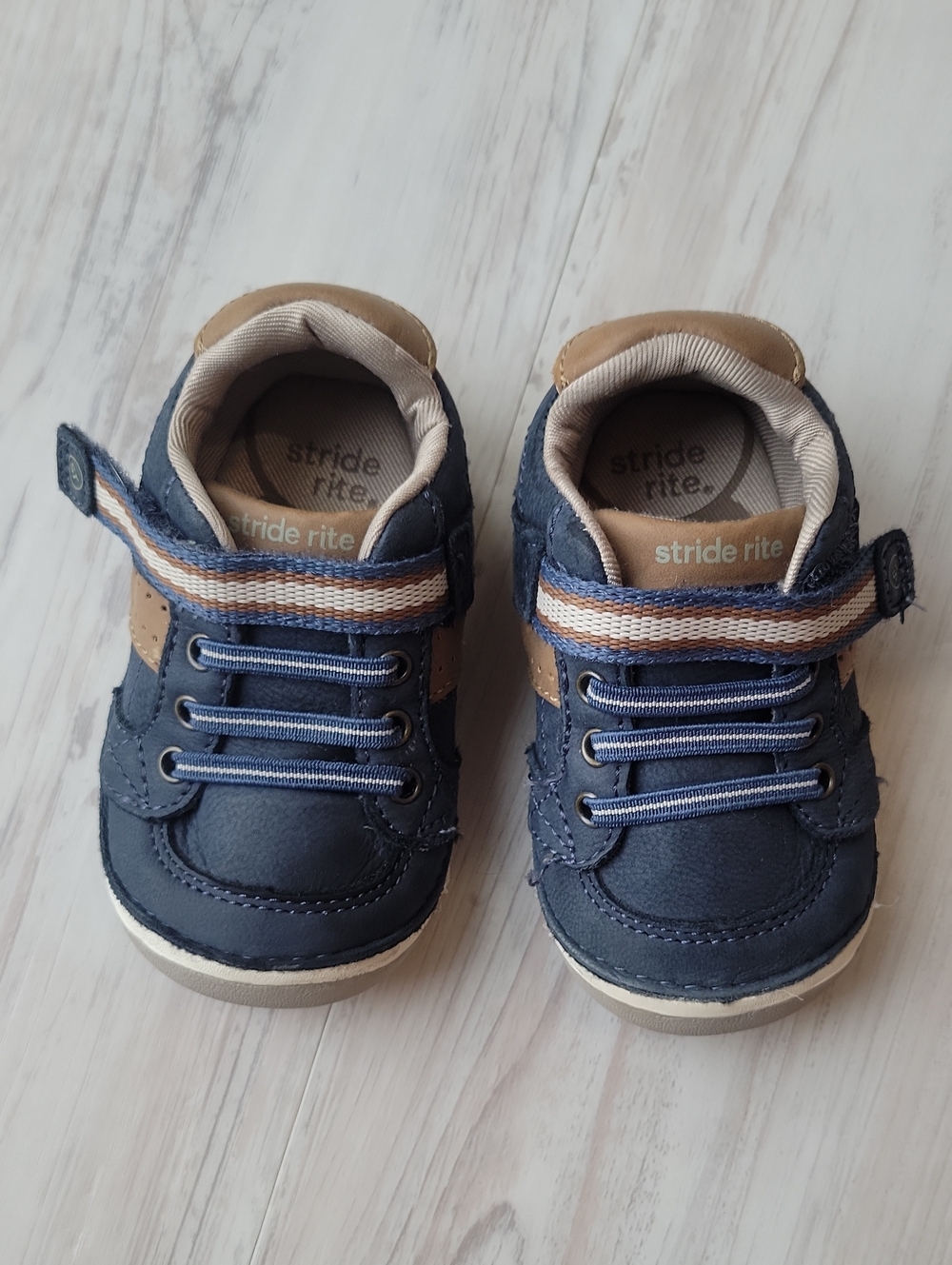 Stride Rite Baby SRT SM ARTIE Hook Loop Sneakers Blue Size 4M infant/toddler